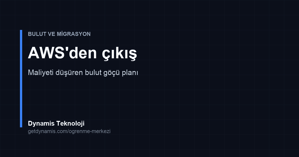 AWS alternatifi için iş yüklerini AWS'de kal, taşı ve hibrit olarak ayıran karar rehberi kapak görseli